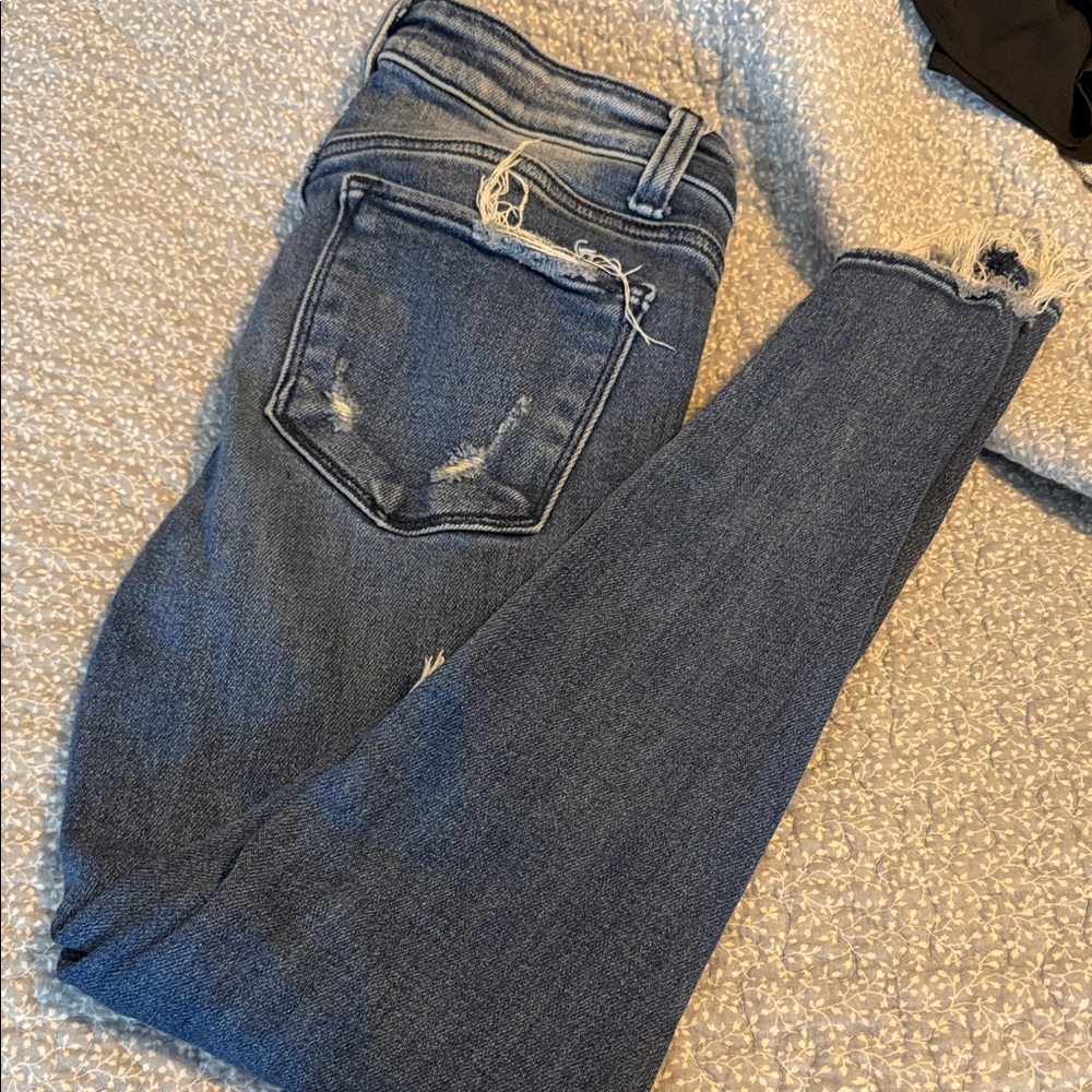 Altar'd State Blue Distressed Skinny Jeans
